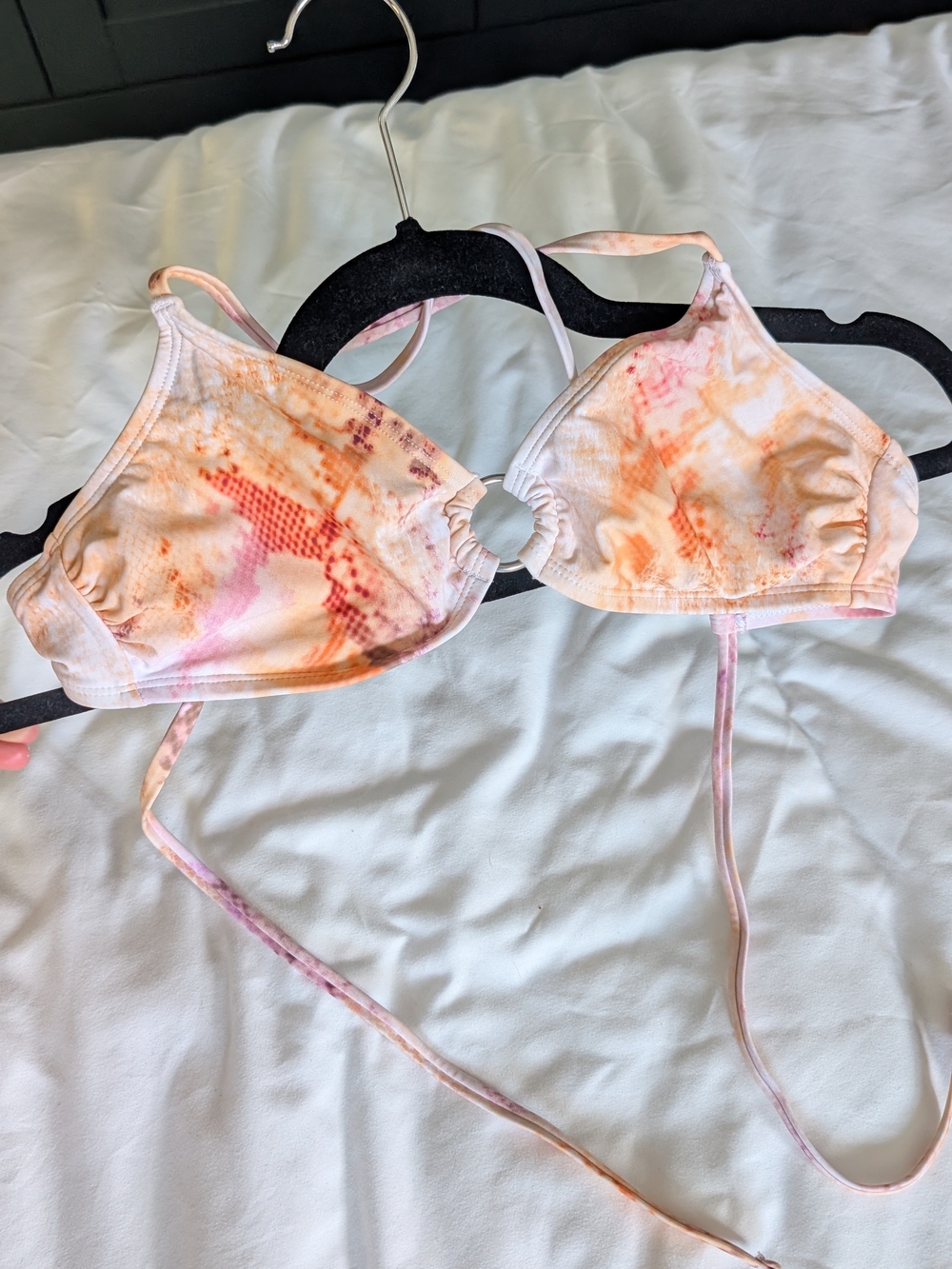 2/$25 Cupshe Pastel Tie-Dye Bikini Set | Ring Detail | Size Small - Picture 9 of 9